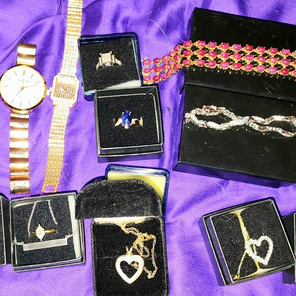 18K Yellow Gold, sterling silver 0.25CT J Sl2 Diamond Heart necklace - Picture 8 of 8